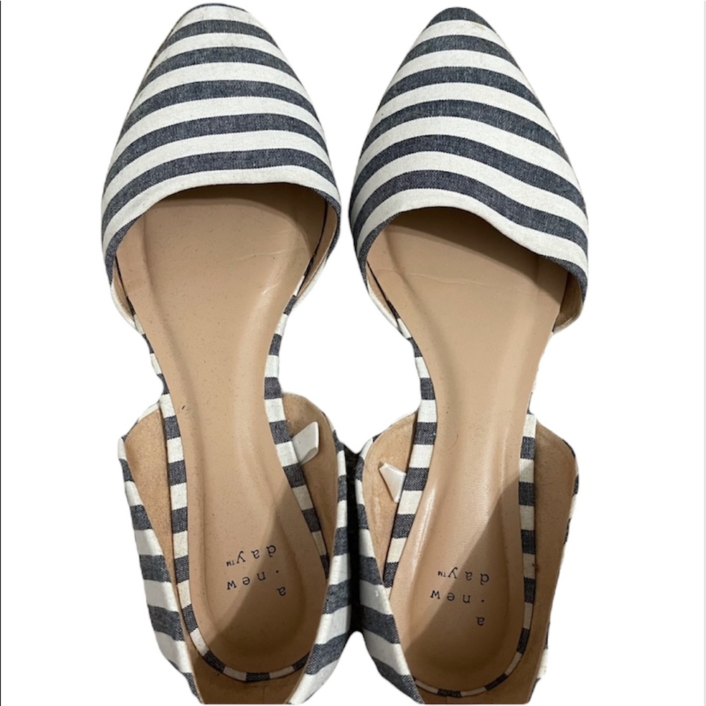 A New Day flats size 9.5 stripes